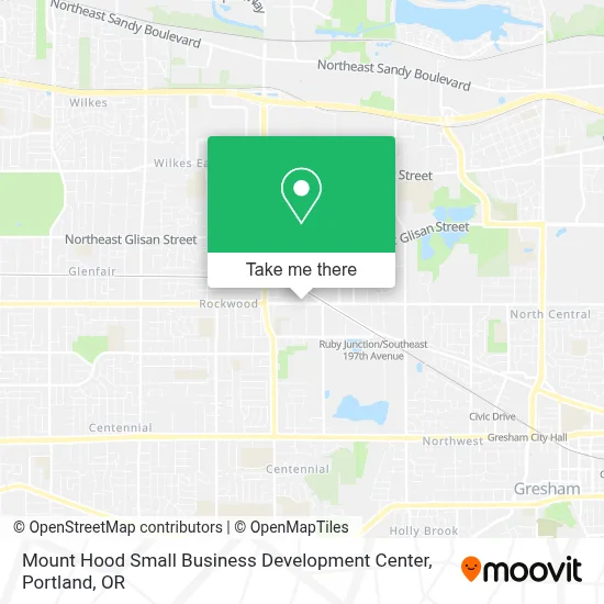 Mount Hood Small Business Development Center map