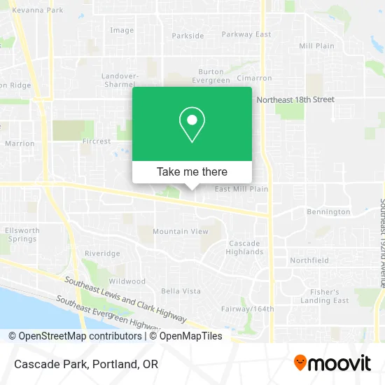 Cascade Park map