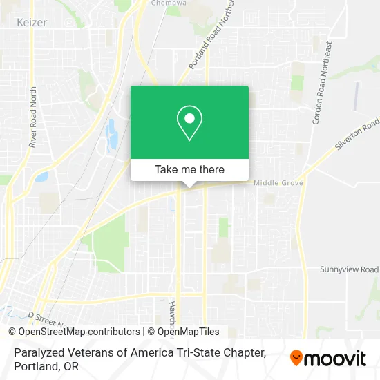Paralyzed Veterans of America Tri-State Chapter map