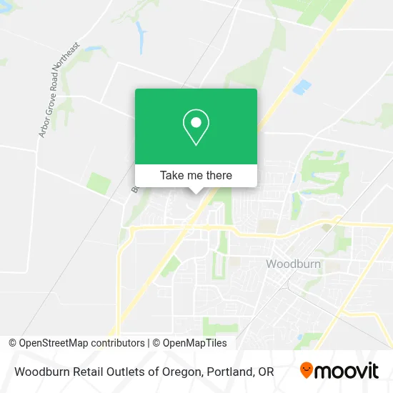 Woodburn Retail Outlets of Oregon map