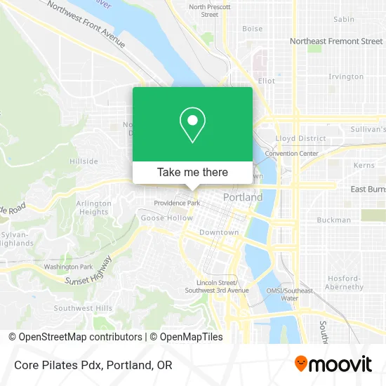 Core Pilates Pdx map