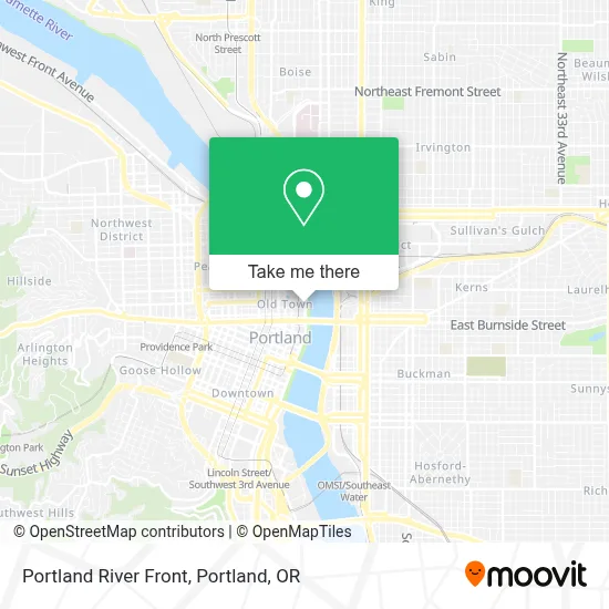 Portland River Front map