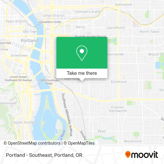 Portland - Southeast map