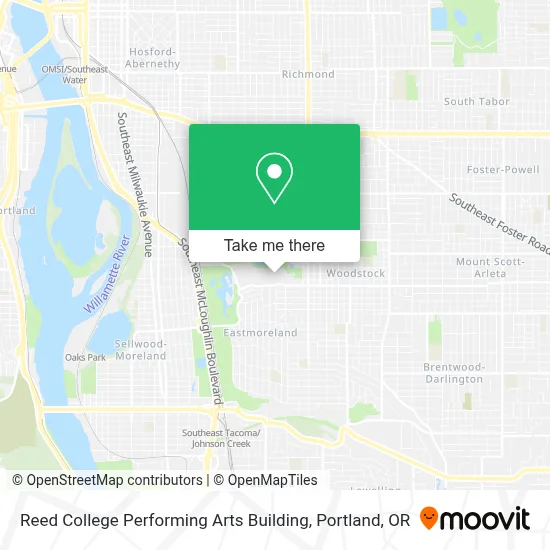 Reed College Performing Arts Building map
