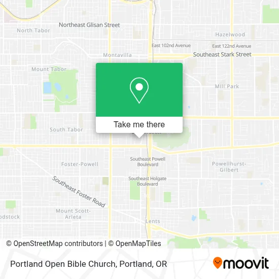 Portland Open Bible Church map