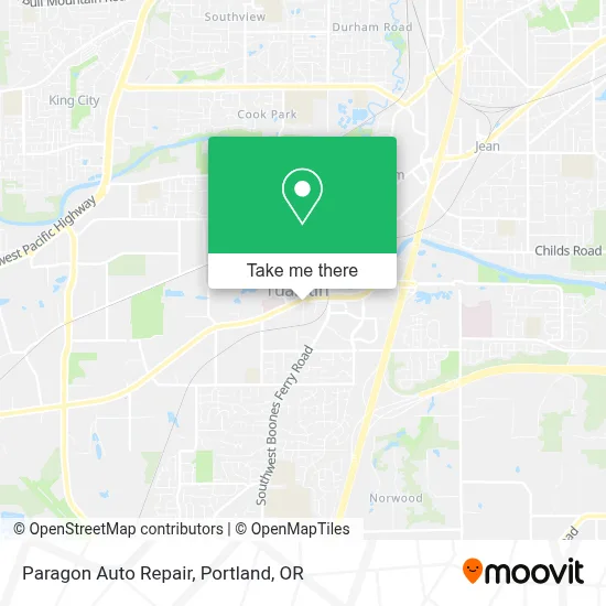 Paragon Auto Repair map