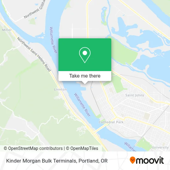 Kinder Morgan Bulk Terminals map