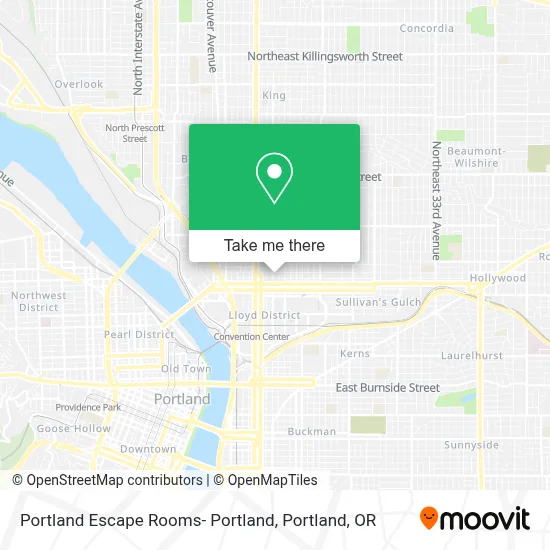 Portland Escape Rooms- Portland map