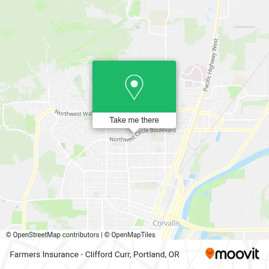 Farmers Insurance - Clifford Curr map