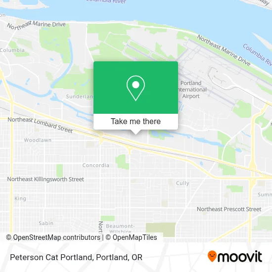 Peterson Cat Portland map