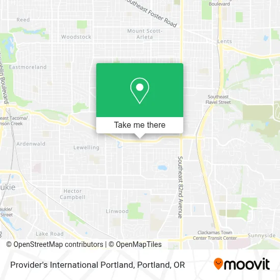 Provider's International Portland map