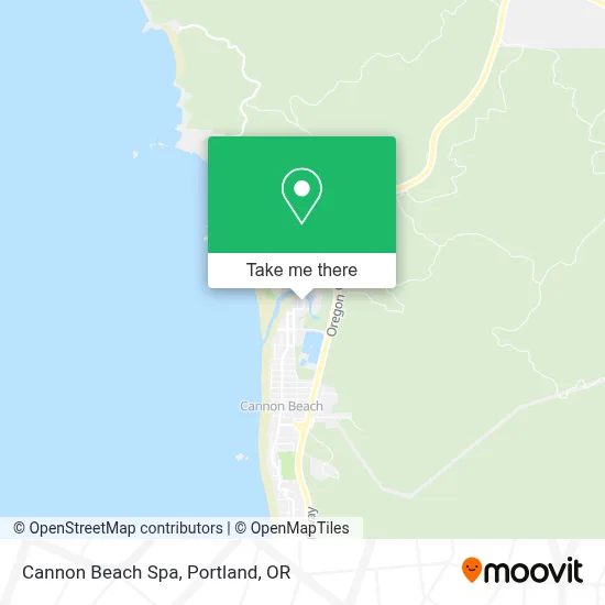 Cannon Beach Spa map