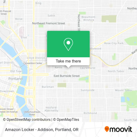 Amazon Locker - Addison map