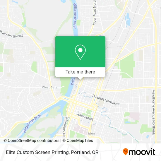 Elite Custom Screen Printing map