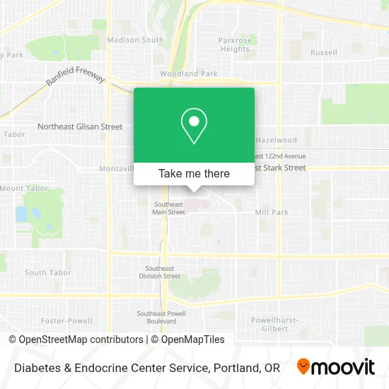 Diabetes & Endocrine Center Service map