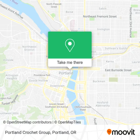 Portland Crochet Group map
