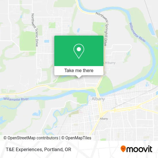 T&E Experiences map
