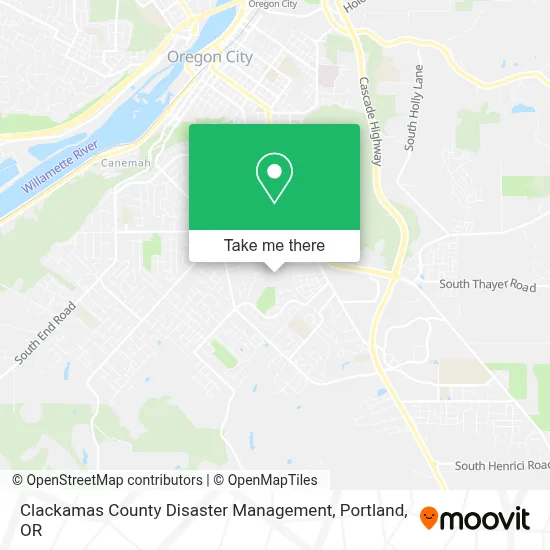 Clackamas County Disaster Management map