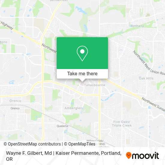 Wayne F. Gilbert, Md | Kaiser Permanente map