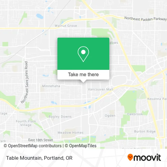 Table Mountain map