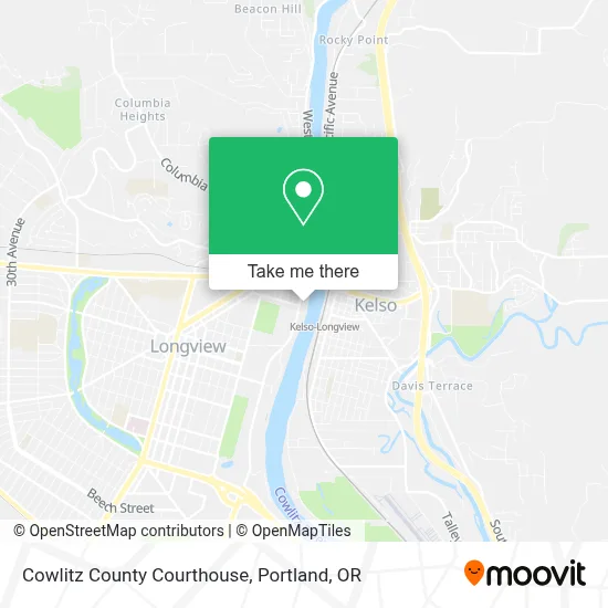 Cowlitz County Courthouse map