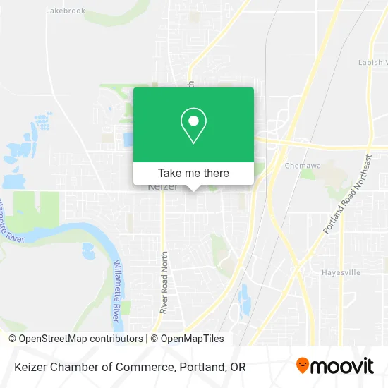Keizer Chamber of Commerce map