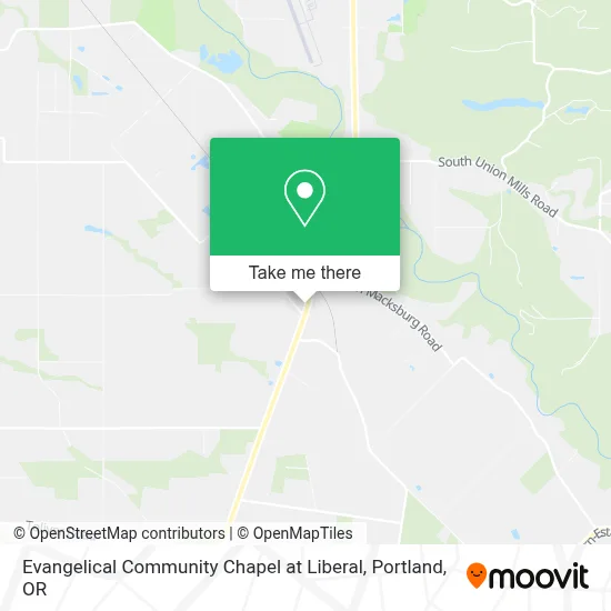 Evangelical Community Chapel at Liberal map