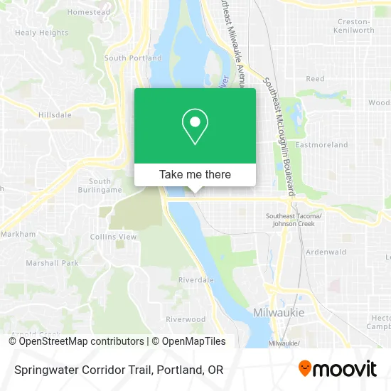 Springwater Corridor Trail map