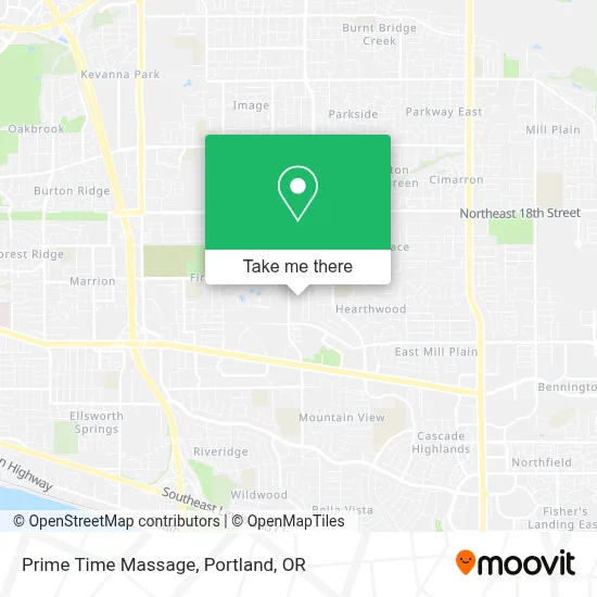 Prime Time Massage map