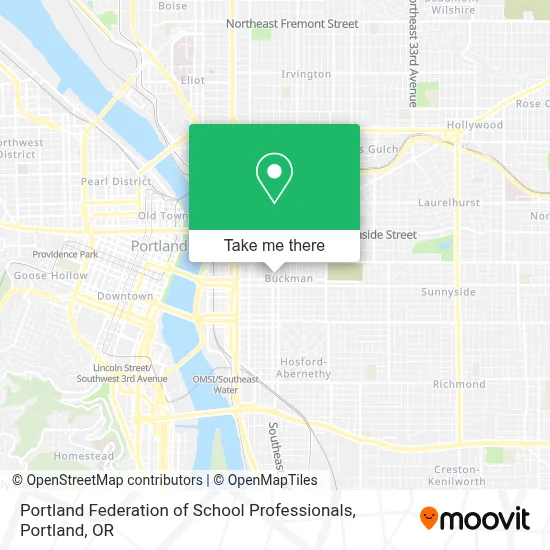 Portland Federation of School Professionals map