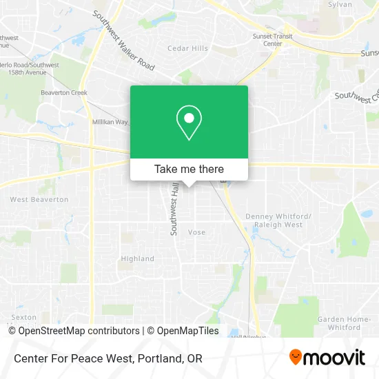 Center For Peace West map