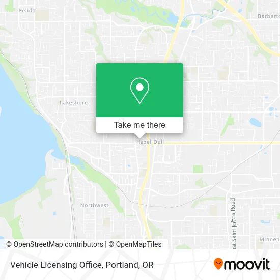 Vehicle Licensing Office map