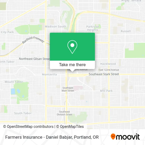 Farmers Insurance - Daniel Babjar map