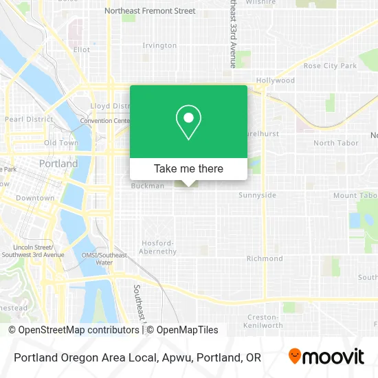 Portland Oregon Area Local, Apwu map