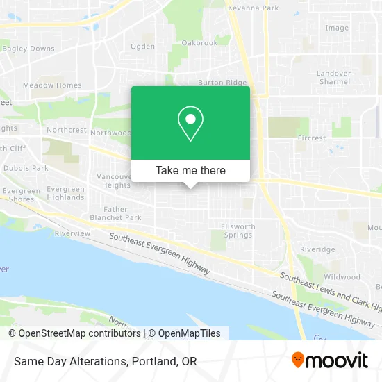 Same Day Alterations map