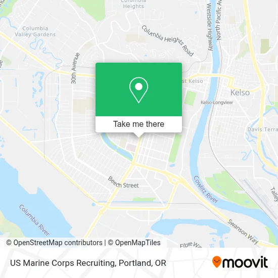 US Marine Corps Recruiting map