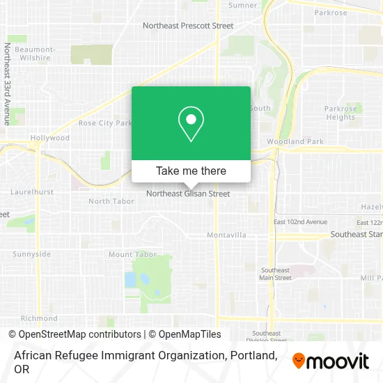 African Refugee Immigrant Organization map
