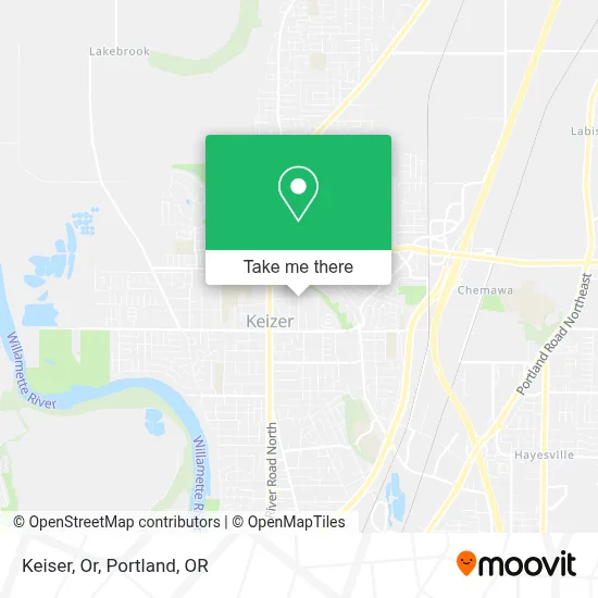 Keiser, Or map