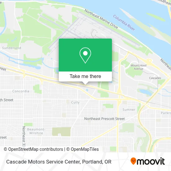 Cascade Motors Service Center map