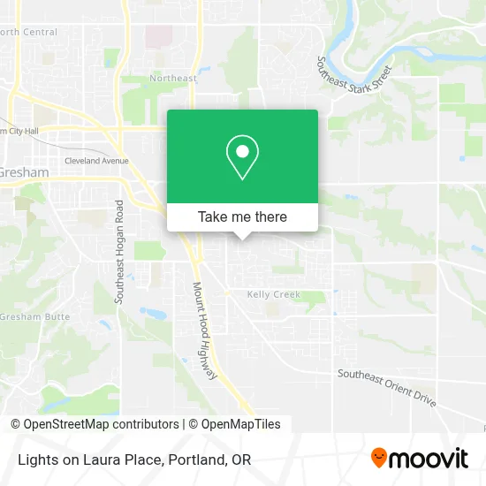Lights on Laura Place map