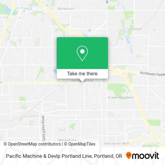 Pacific Machine & Devlp Portland Line map
