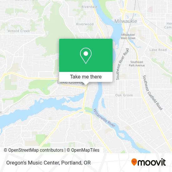 Oregon's Music Center map