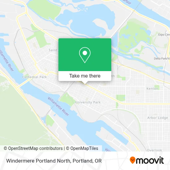 Windermere Portland North map