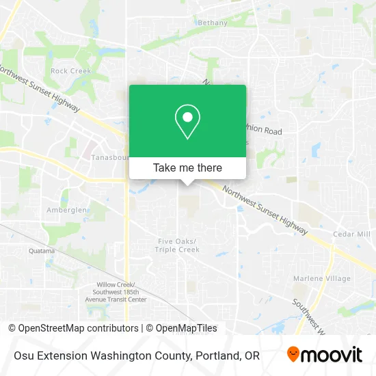 Osu Extension Washington County map