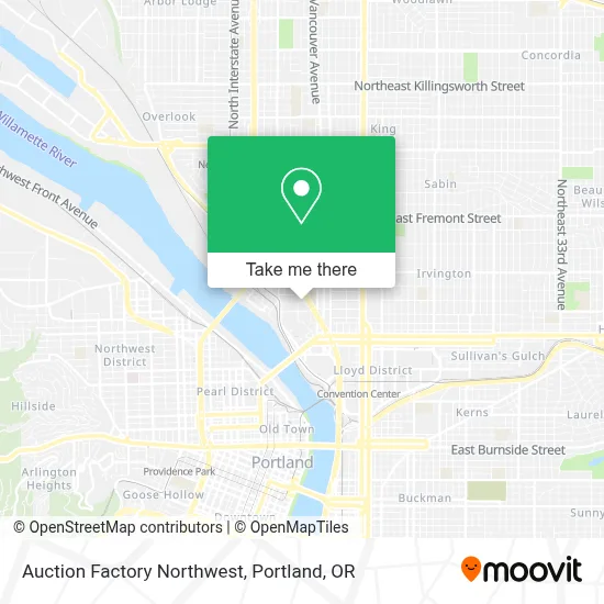 Auction Factory Northwest map