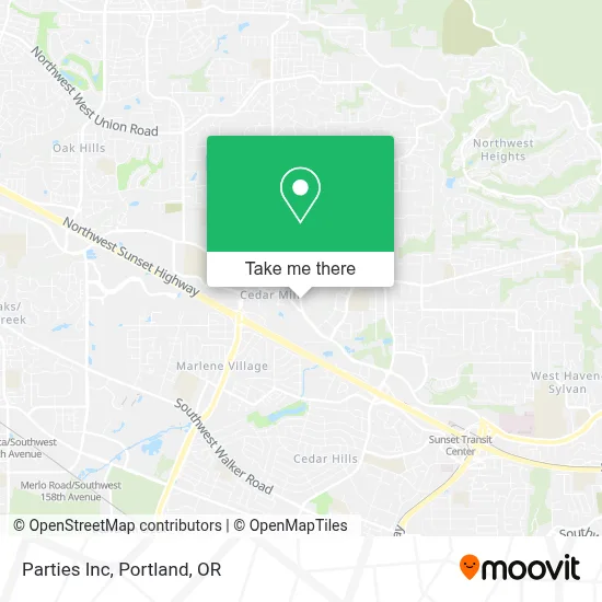 Parties Inc map