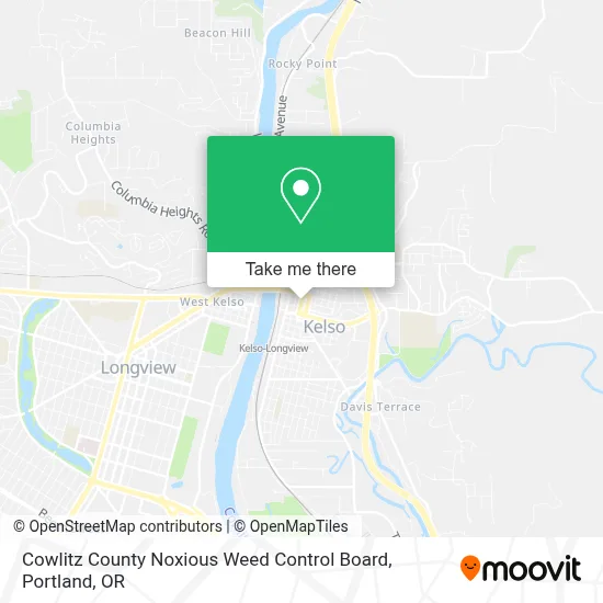 Cowlitz County Noxious Weed Control Board map