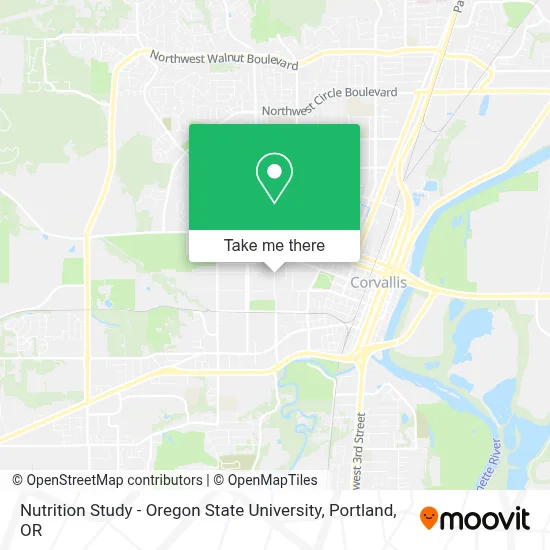 Nutrition Study - Oregon State University map