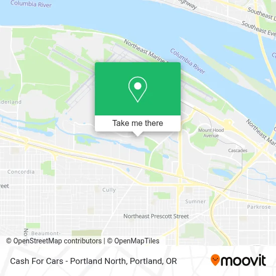 Cash For Cars - Portland North map