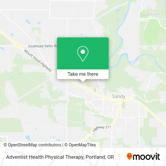 Adventist Health Physical Therapy map